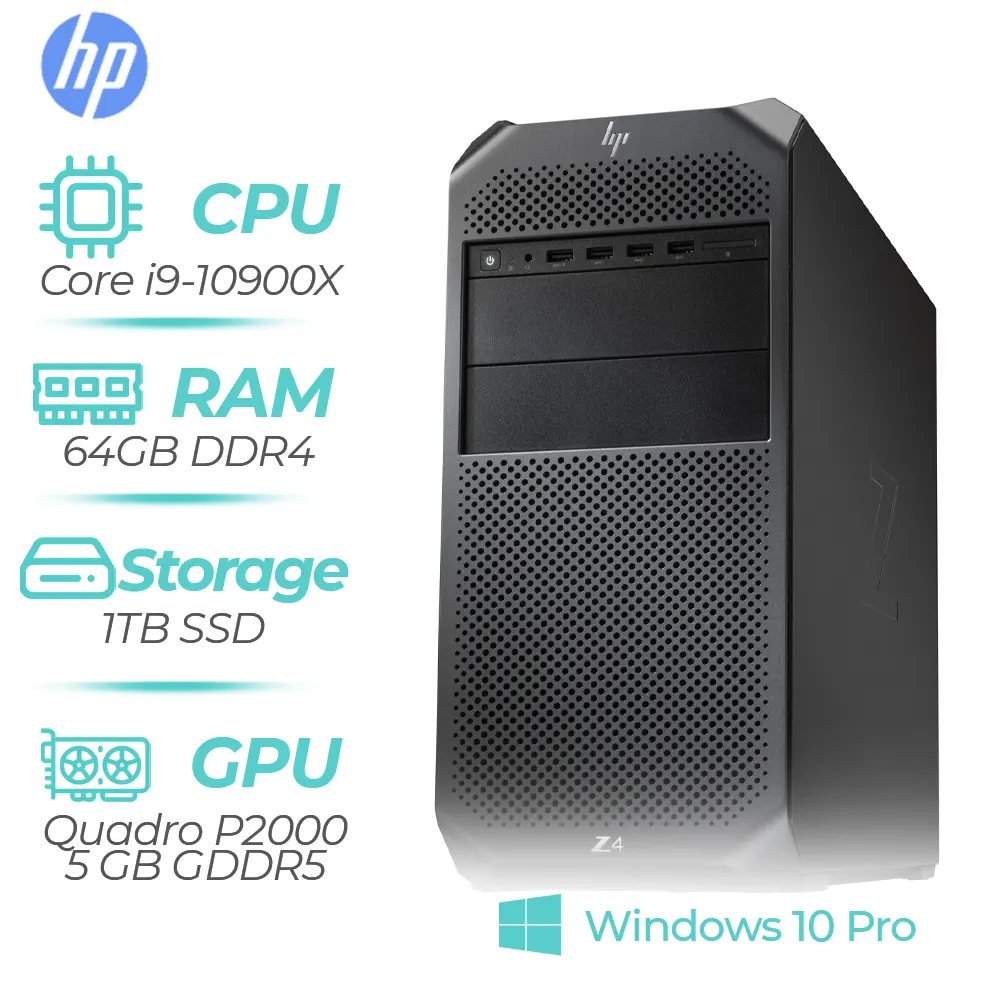 HP Workstation Z4 G4 Intel Xeon W-2125 4.00GHz / 4.50GHz 32GB DDR4
