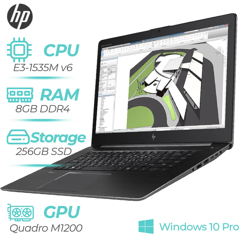 HP ZBook Studio G4 15,6'' Intel Core i7-7820HQ 2.90GHz / 3.90GHz