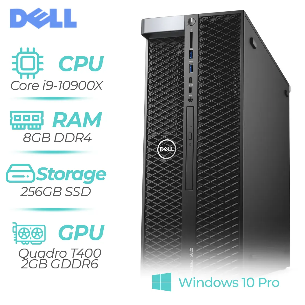 Dell Precision 5820 Tower Workstation: Xeon W-2200 12-Core, 512GB RAM, RTX GPU