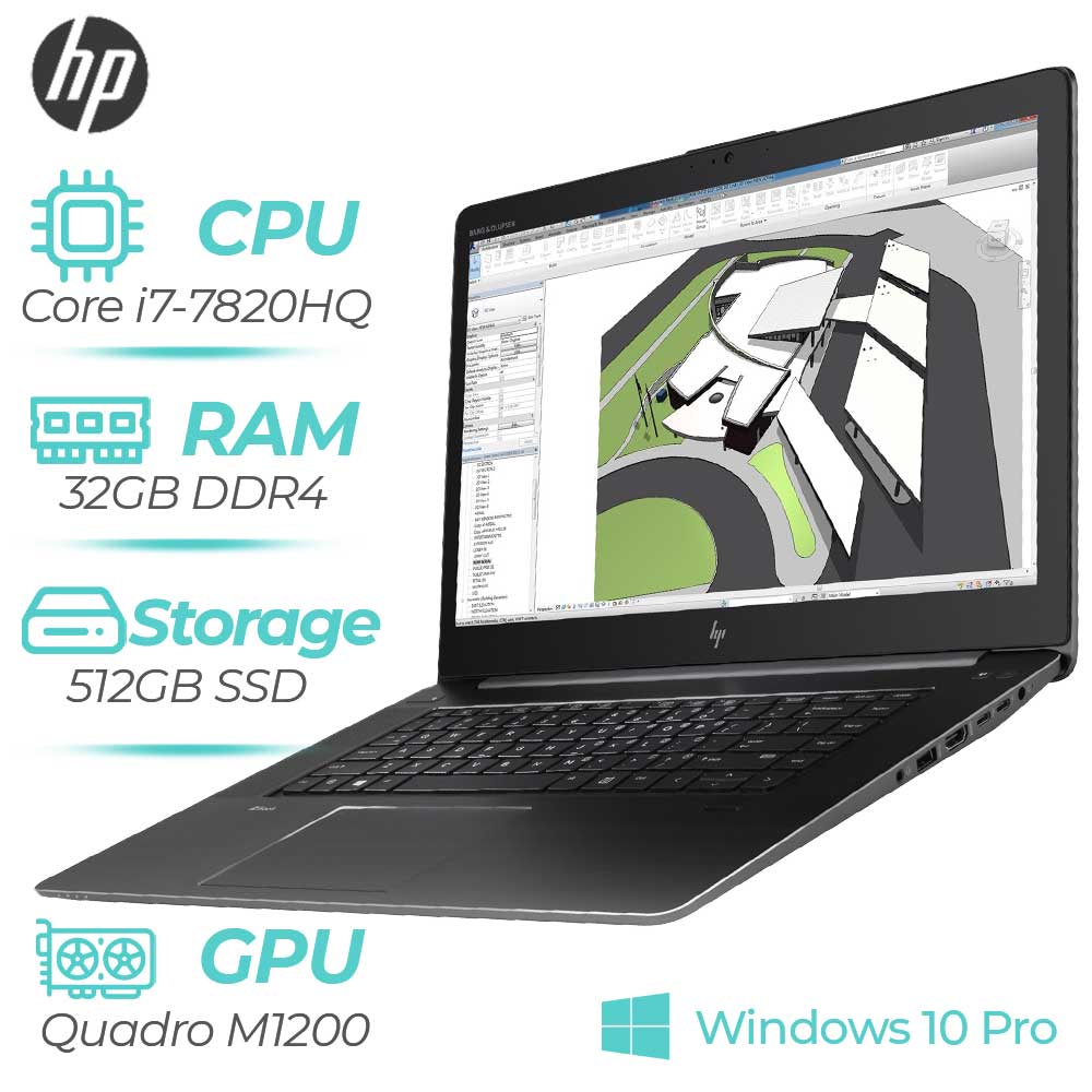 HP ZBook Studio G4 15,6'' Intel Core i7-7820HQ 2.90GHz / 3.90GHz