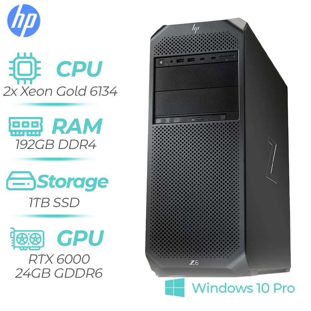 HP Workstation Z6 G4 2x Intel Xeon Gold 6154 3.00GHz / 3.70GHz